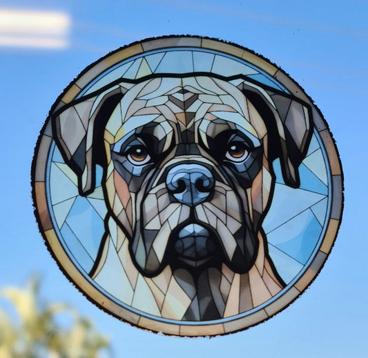 Gorgeous dog stained glass decals for windows set one