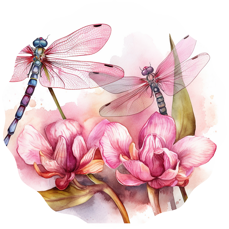 Beautiful dragonfly magnolia wind spinner with crystal, 8  or 10 inch models available