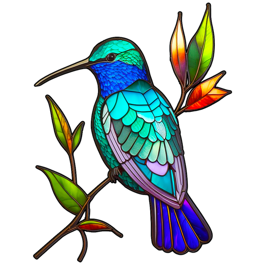 Stained glass birds beautifully cut car decals window stickers
