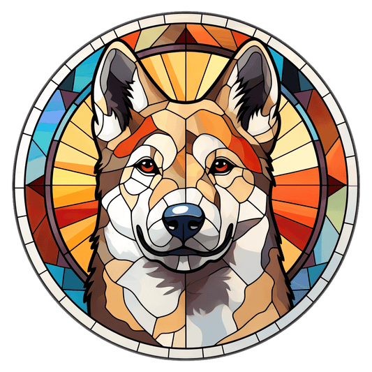 Stained glass dogs set three window clings window decals window stickers