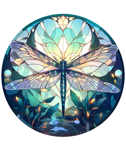 Dragonfly Stained Glass Window Stickers